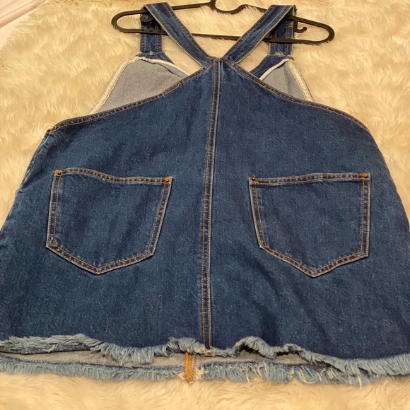 Forever 21 fringed denim overall dress - Picture 7 of 7